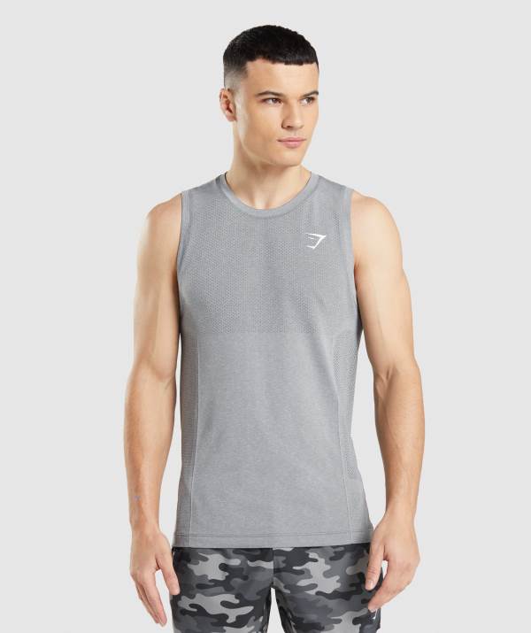 Panske Tielko Gymshark Vital Seamless Light Siva Siva | XE3961085